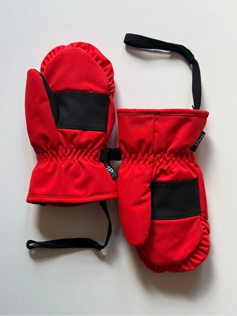 Rossignol Kids Unisex Red Waterproof Mittens with Character Embroidery - Size 4